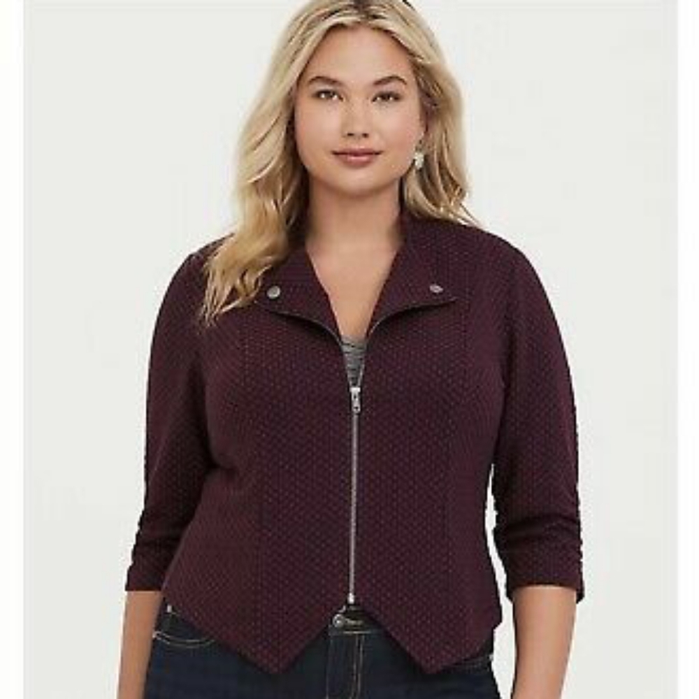Torrid Purple Textured Knit Blazer. NWT